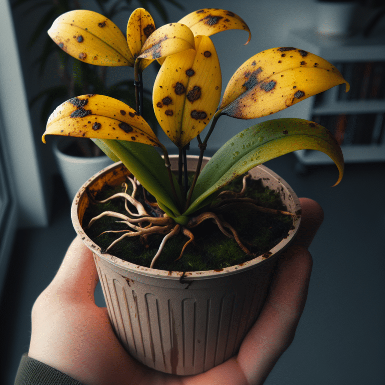 Folhas Amarelas em Orquídeas