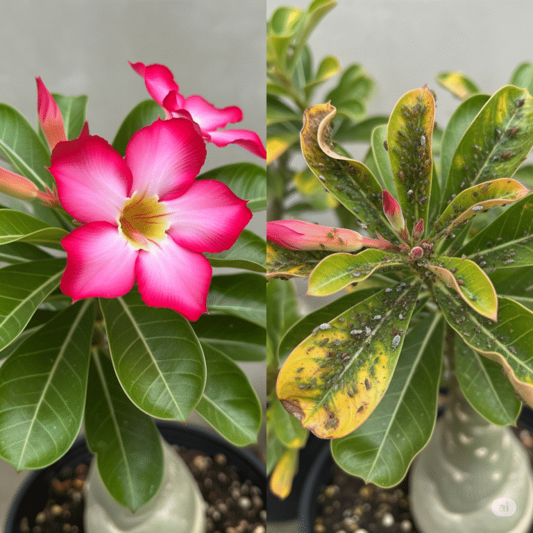 acabar com pulgão e cochonilha na Rosa do deserto