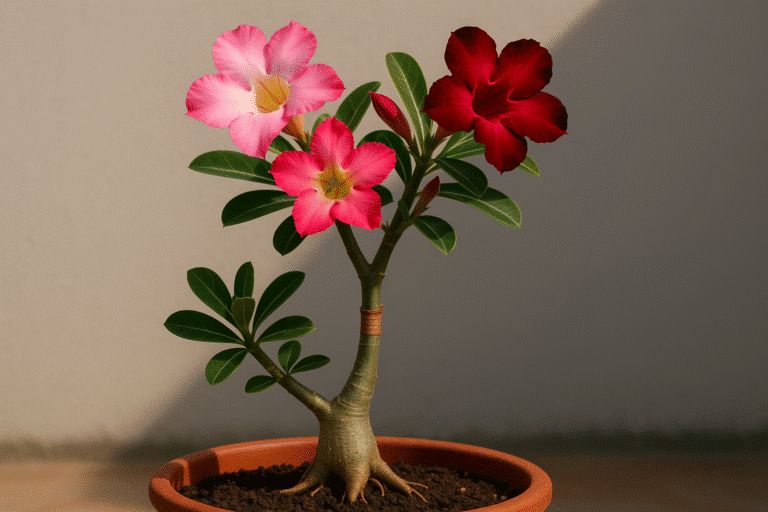 enxerto de rosa-do-deserto