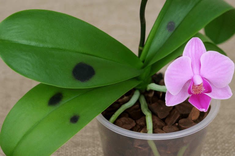manchas pretas nas folhas de orquídeas