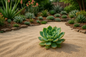 plantar suculenta na areia